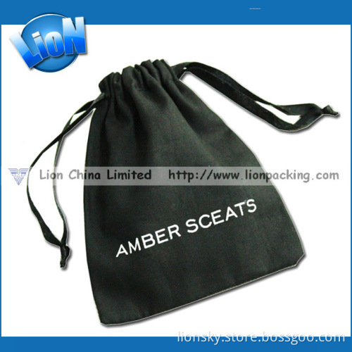 Custom Printed White Printing Samll Lingeries Cotton Pouch E-044